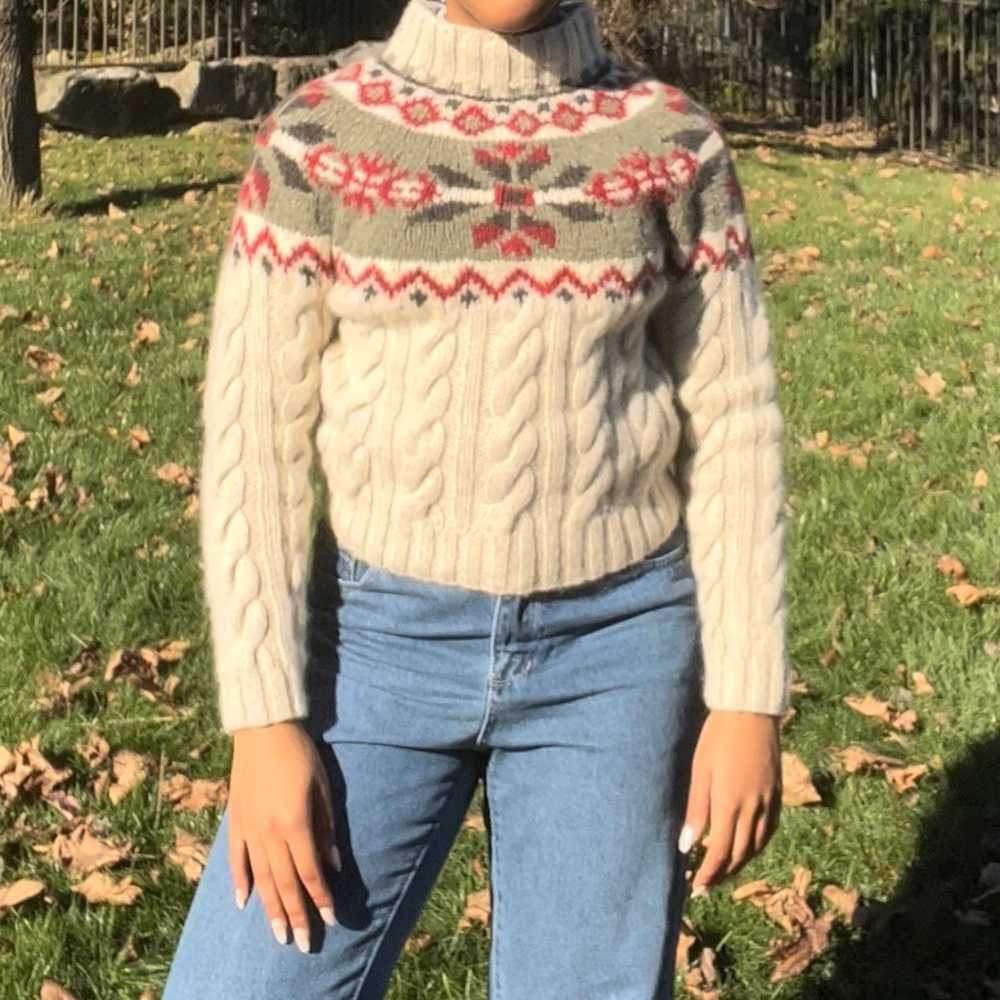 vintage cable knit sweater